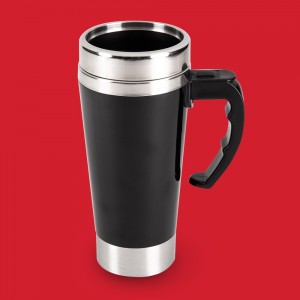 BG031 - Caneca Térmica Mixer - Branco e Preto-BG031