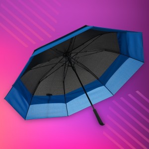 BG078 - Guarda-Chuva com Extensão - 360 nas cores Azul e Cinza-BG078